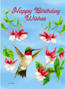 Hummingbird Birthday Card 