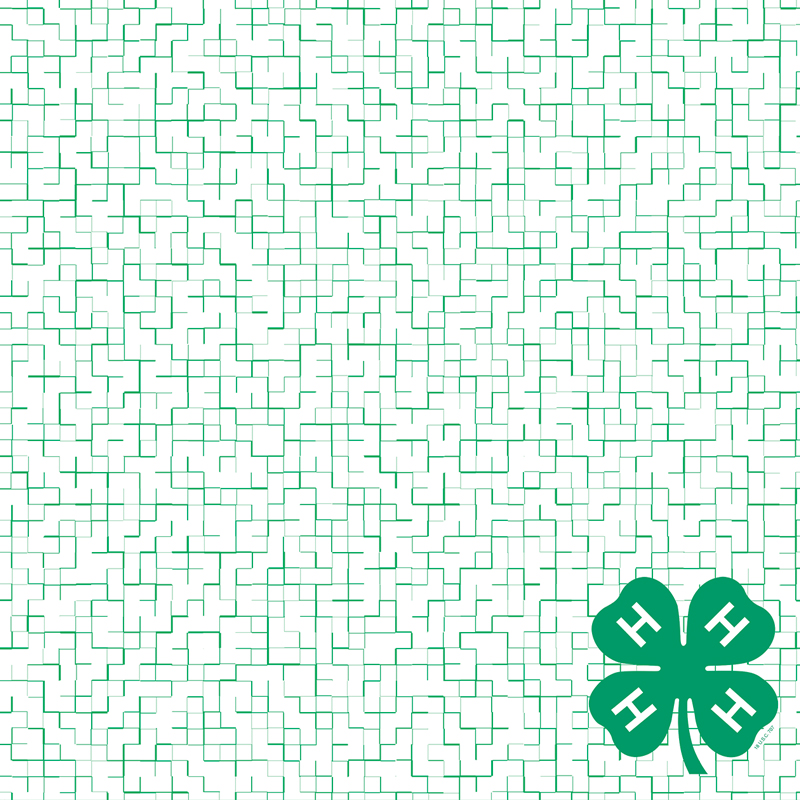 4-H Green Clover Scrapbook Paper-LS308