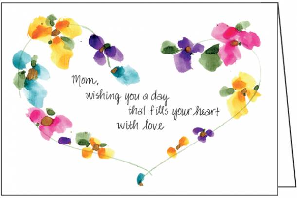 Floral Heart Mother's Day Card