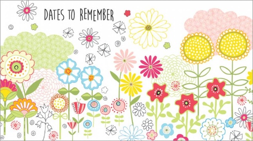 Flowers On White Pocket Planner