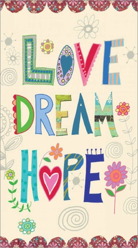 Love, Dream, Hope Pocket Planner