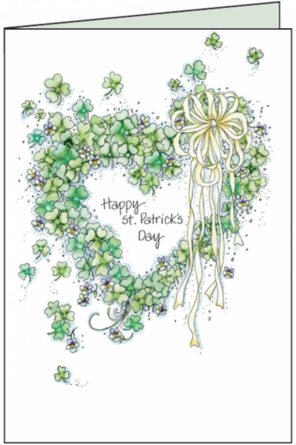 Heart Wreath St. Patrick's Card-SP2850