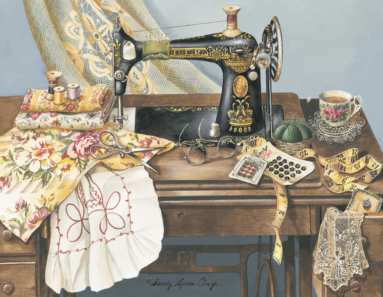 SC01 -  4.25 x 5.5 Sewing Machine Note Cards