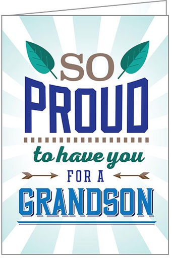 So Proud Grandson Birthday Card