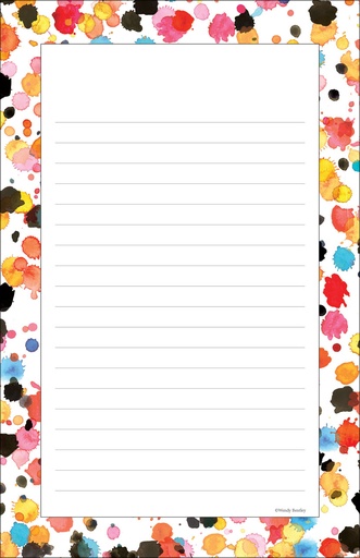 Paint Splashes Note Pad