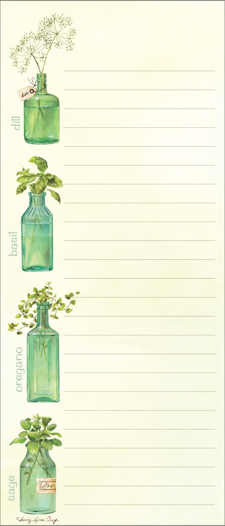 LP14 - Spice List Pad