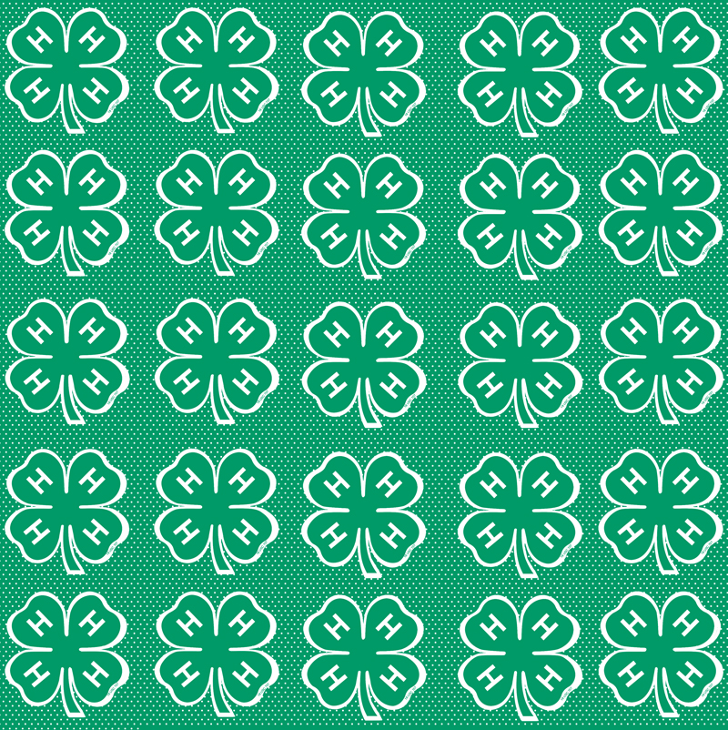 4-H Clovers Scrapbook Paper