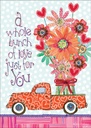 Bouquet in Truck