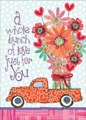 Bouquet in Truck