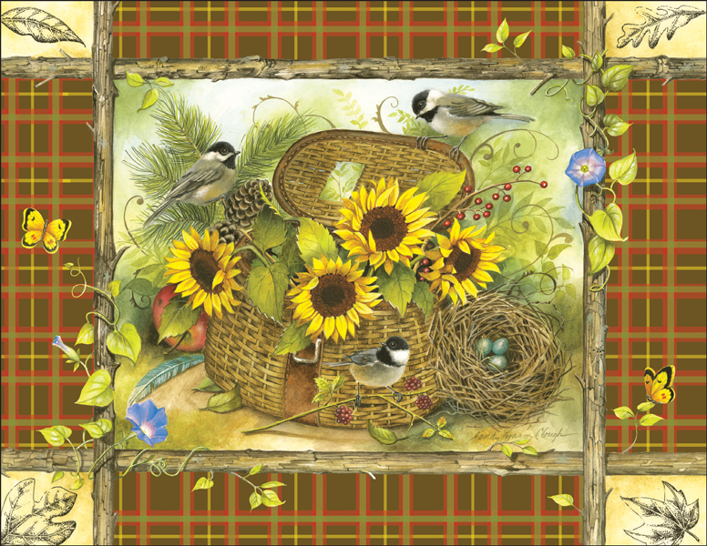 4.25 x 5.5 Sunflower Basket Notes