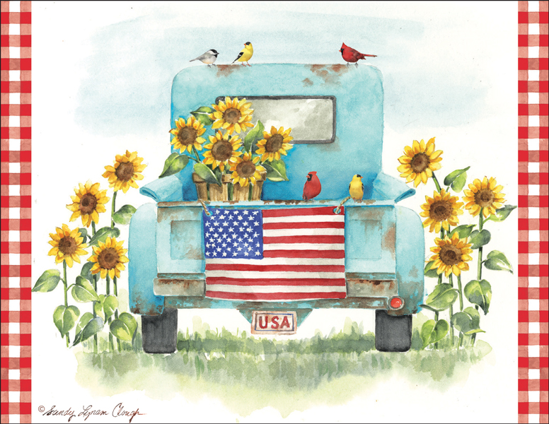 4.25 x 5.5 Patriotic Truck Notes