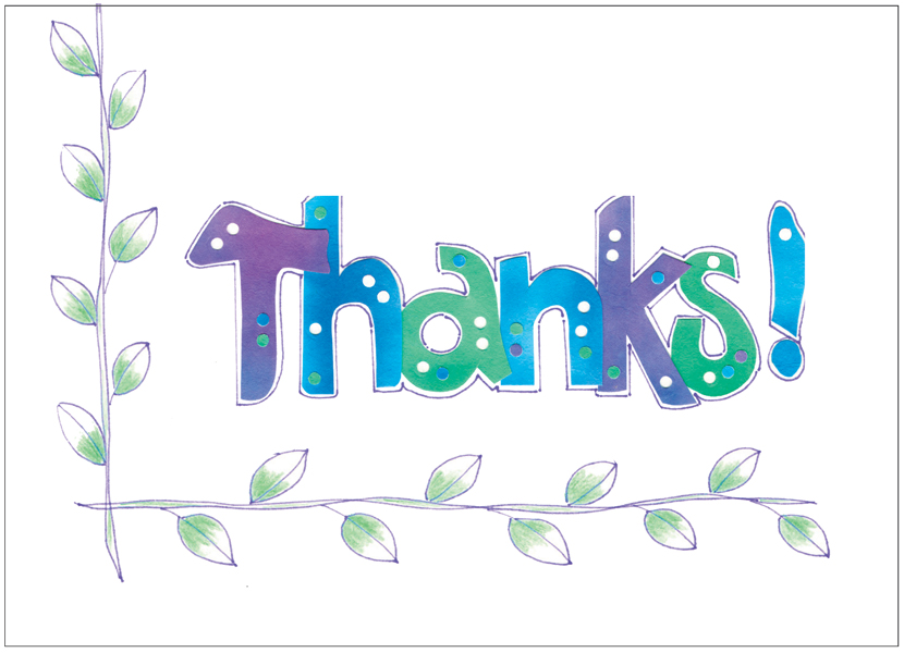 3.5 x 5 Thanks Notes