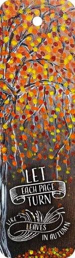 Let Each Page Turn Like Leaves in Autumn Bookmark