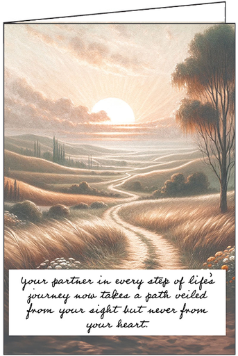 Pathways of Remembrance Sympathy Card - Guiding Memories