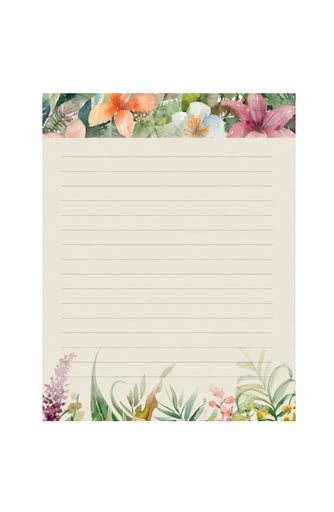 Tropical Flowers Memo Pad