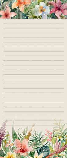 Tropical Flowers List Pad