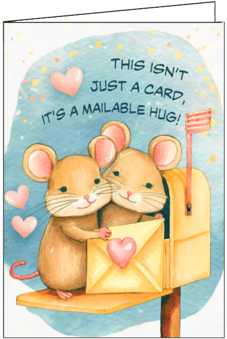 F438C Mailable hug friendship card