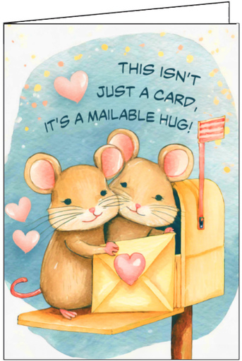 Mailable hug friendship card
