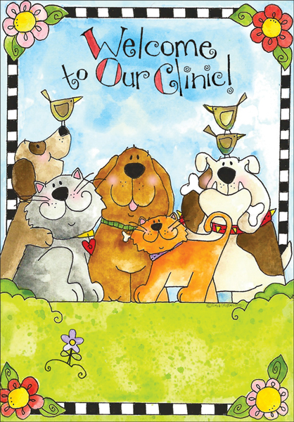 PU410 - Veterinary Clinic Welcome Cards