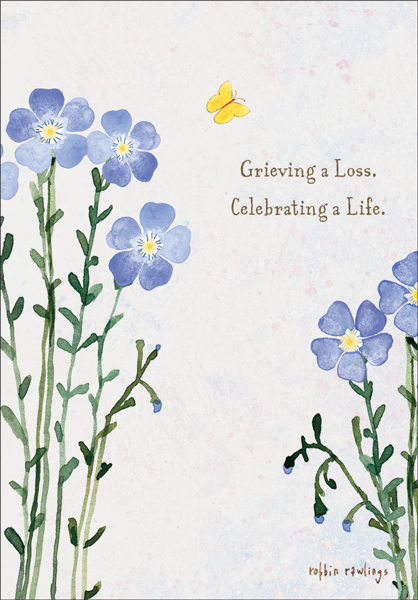 SU202 - Sympathy Floral Butterfly Card