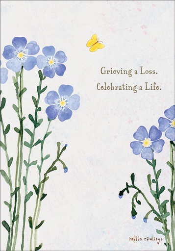 Sympathy Floral Butterfly Card