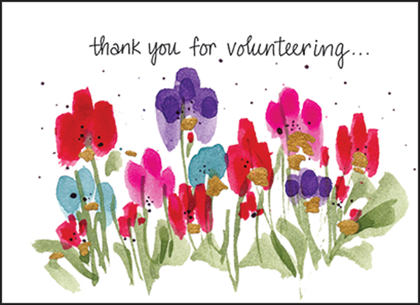 FBL08V - Floral Volunteer Note Cards