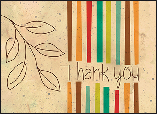 WBL03V - Colorful Volunteer Thank You Notes