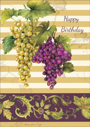 [B3115] Grapes Birthday Card