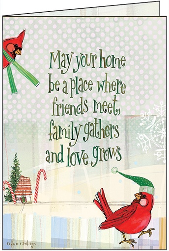 CR713 - Cardinal Christmas Card - Cello Pack of 10