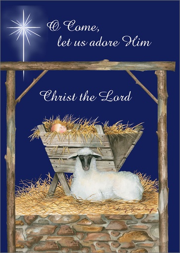 [C3701C] Star and Manger Christmas, Box of Cards - Cello Pack of 10