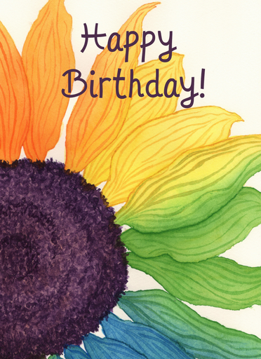 [GC-B-10010] Colorful Sunflower Birthday 