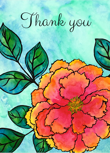 [GC-T-10005] Thank you Rose Card