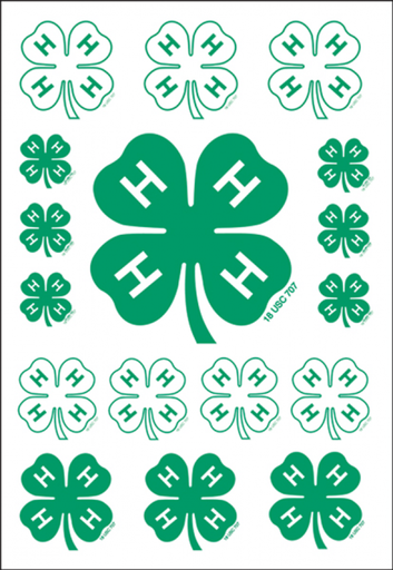 [STK-4HCLOVERS] 4-H Logo Variety Stickers 2-Pack