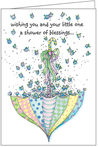 [BA2621] Shower of Blessings Baby Card-BA2621