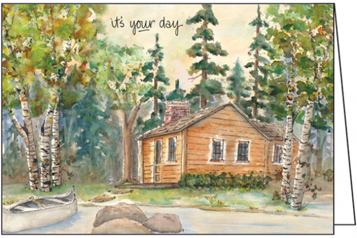 Quaint Cabin Birthday Card