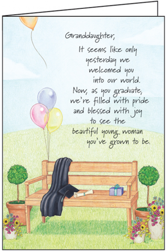 Blessed Granddaughter Graduation Card