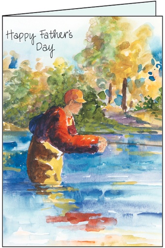 [F4678] Fly Fishing Father's Day Card-F4678