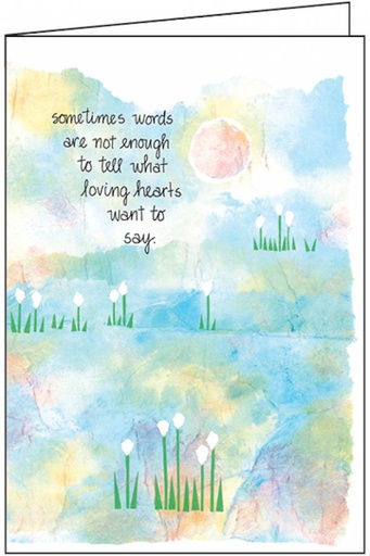 [S243] Loving Hearts Sympathy Greeting Card-S243