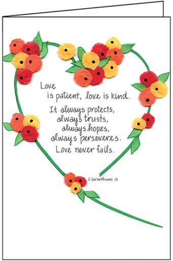 [W414] Love is Patient Wedding Card-W414