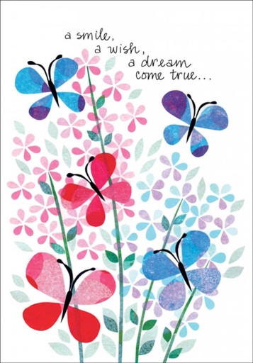 [B5115] Smile, Wish, Dream Birthday Card-B5115