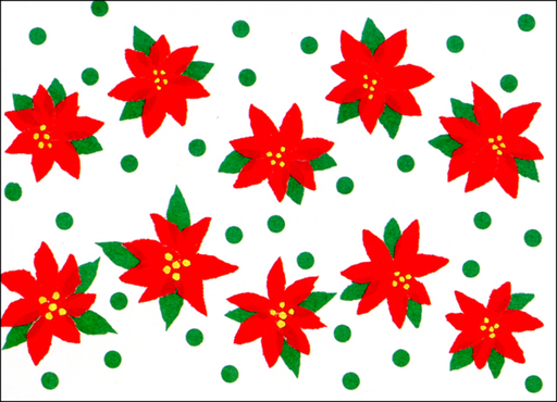 Poinsettia Note Cards-BL50