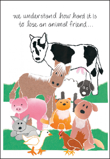 Hard to Lose Animal Friends Loss of Pet Card-P469