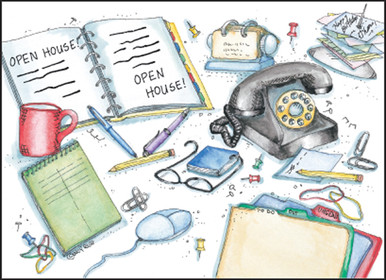 Real Estate Open House Note Cards-LA01