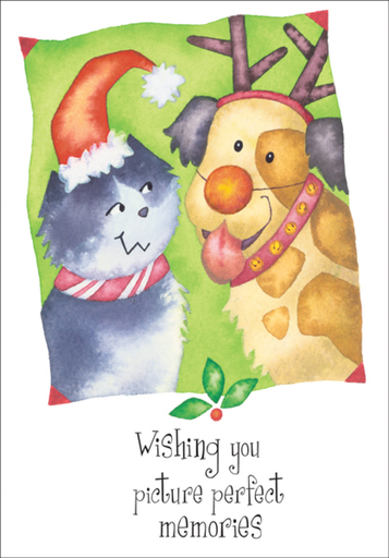 [C1706] Cat and Dog Christmas Cards-C1706