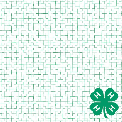 [LS308] 4-H Green Clover Scrapbook Paper-LS308