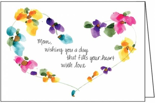 [MF631] Floral Heart Mother's Day Card