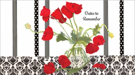 [GPP227] Red Poppies Pocket Planner-GPP227