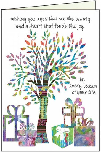 [BN104] Colorful Tree Birthday Card-BN104