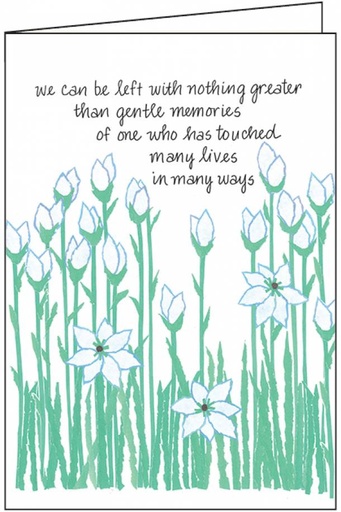[S216] Gentle Memories Sympathy Card-S216