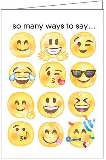 [B9172] Emojis Birthday Card